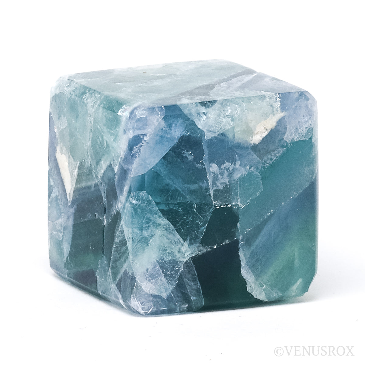 Fluorite Polished Cube from Mexico | Venusrox