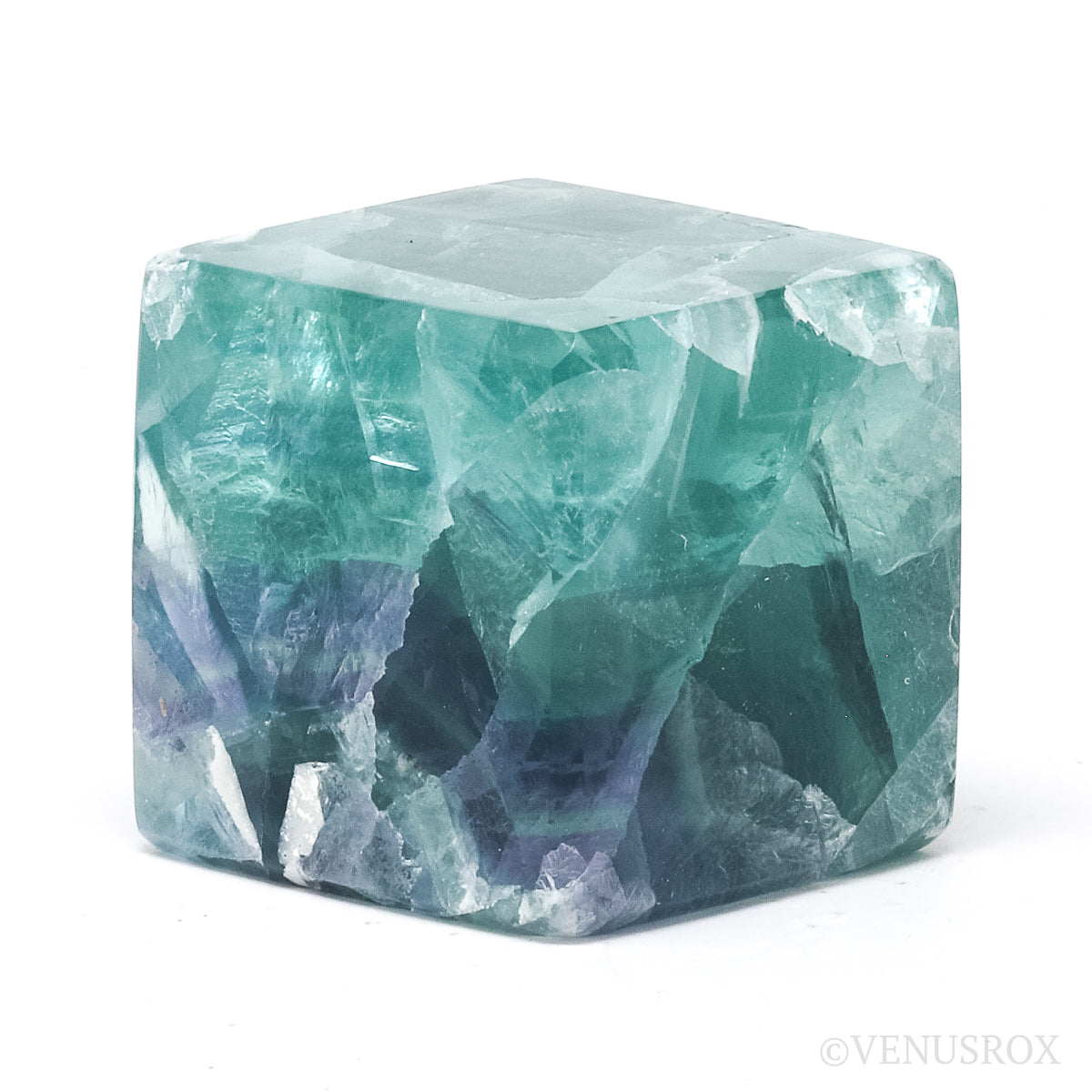 Fluorite Polished Cube from Mexico | Venusrox