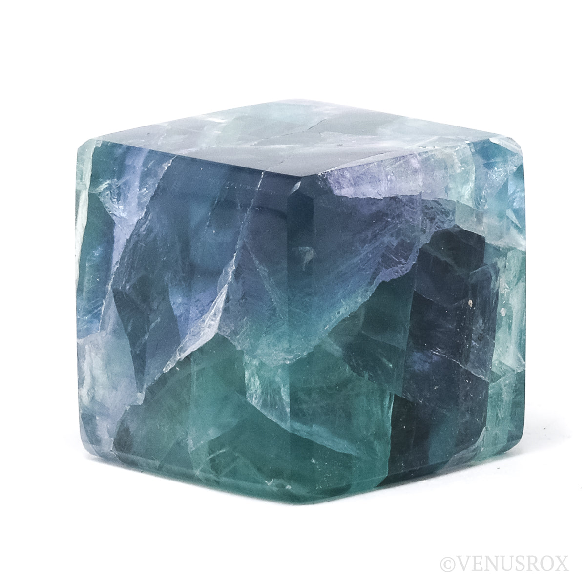 Fluorite Polished Cube from Mexico | Venusrox