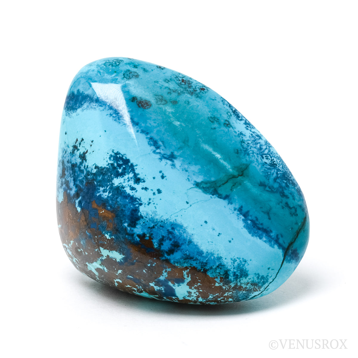 Chrysocolla with Shattuckite & Cuprite Polished Crystal from Namibia | Venusrox