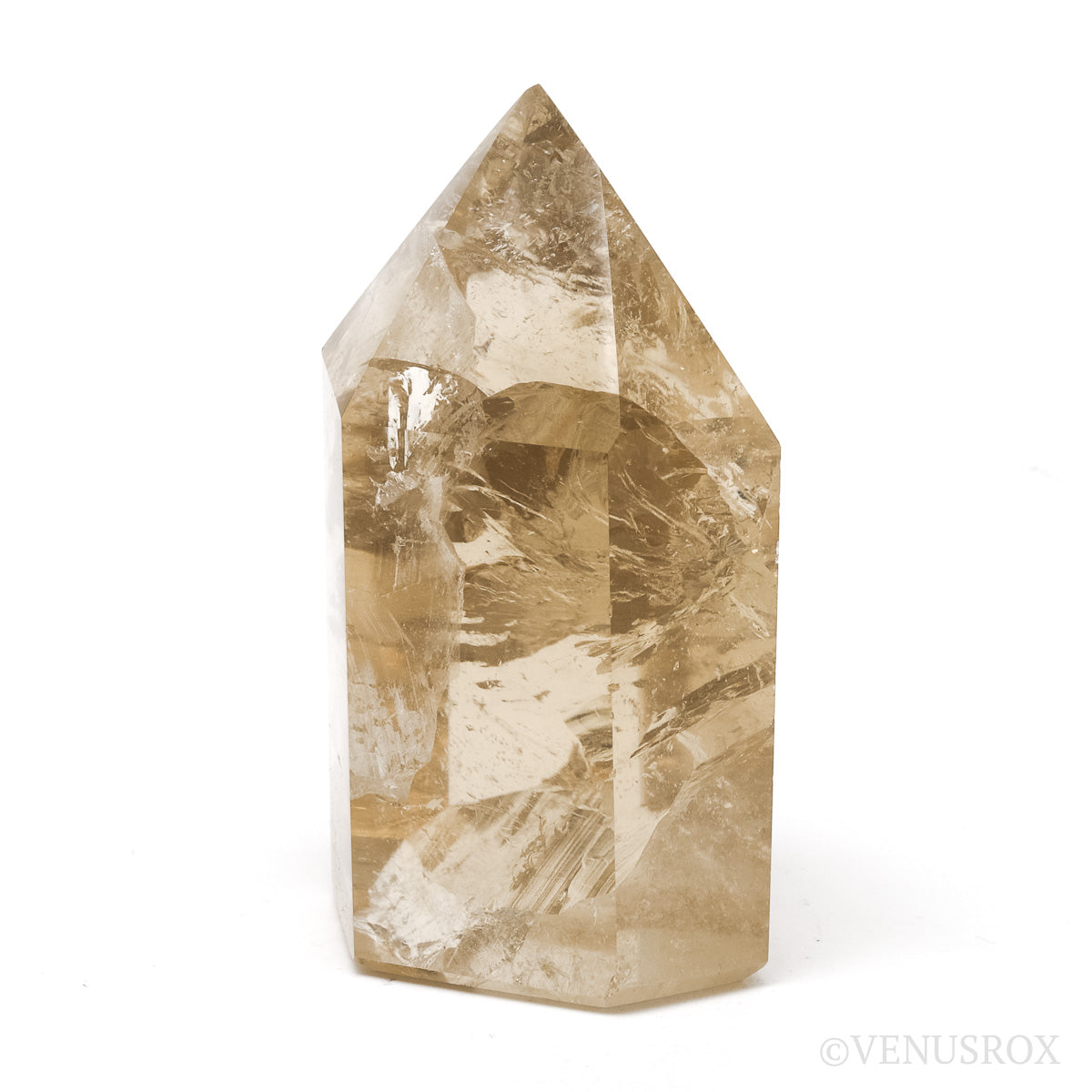 Naturally coloured Citrine Polished Point from Morro Redondo Mine, Coronel Murta, Minas Gerais, Brazil | Venusrox