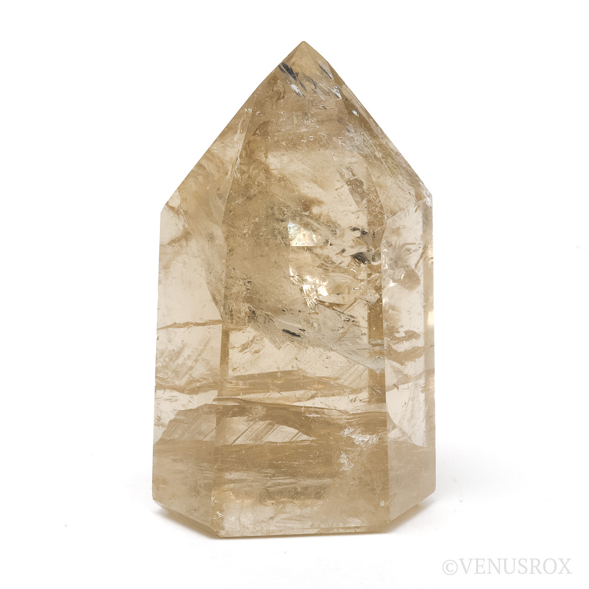 Naturally coloured Citrine Polished Point from Morro Redondo Mine, Coronel Murta, Minas Gerais, Brazil | Venusrox