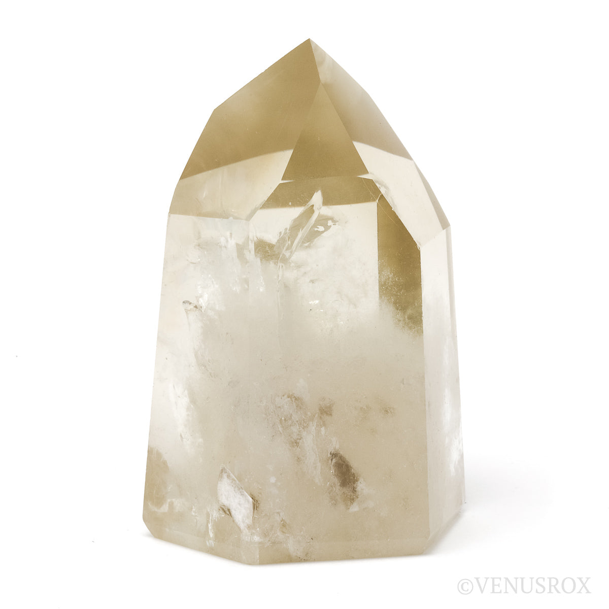 Naturally coloured Citrine Polished Point from Morro Redondo Mine, Coronel Murta, Minas Gerais, Brazil | Venusrox