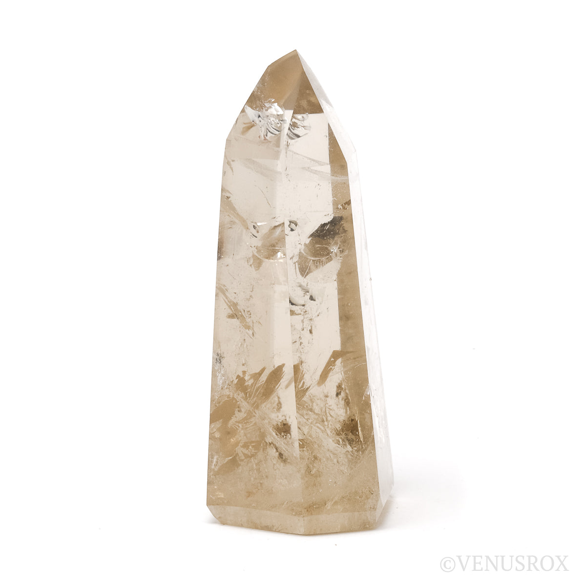 Naturally coloured Citrine Polished Point from Morro Redondo Mine, Coronel Murta, Minas Gerais, Brazil | Venusrox