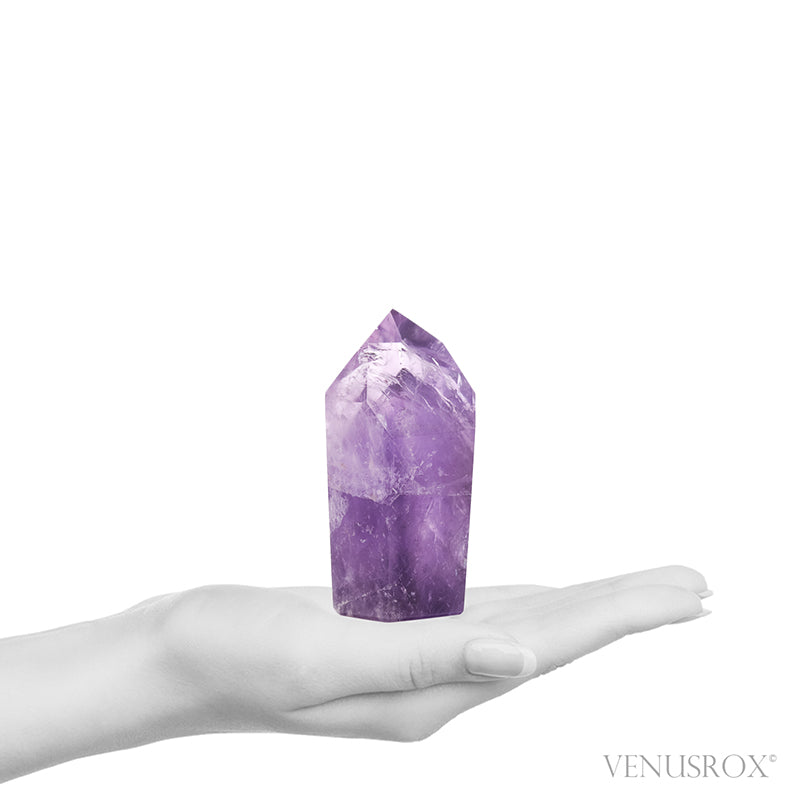 Amethyst Phantom Polished Point from Brazil | Venusrox