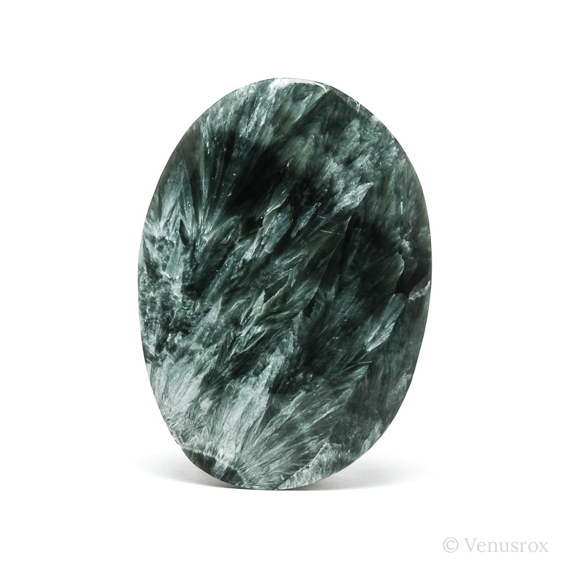 Seraphinite Polished Crystal from the Korshunovskoye Iron Scary Deposit, Irkutskaya Oblast, Siberia, Russia | Venusrox