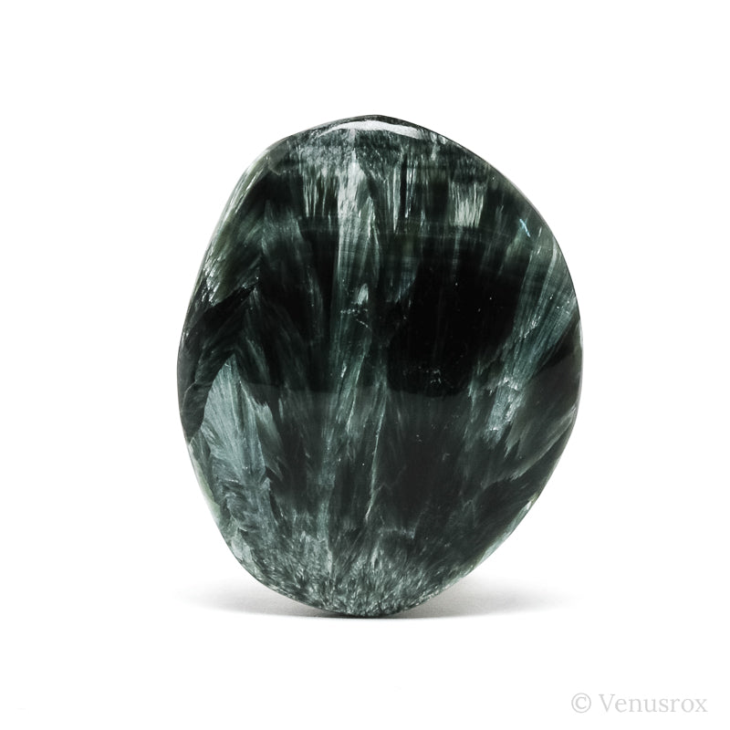Seraphinite Polished Crystal from the Korshunovskoye Iron Scary Deposit, Irkutskaya Oblast, Siberia, Russia | Venusrox