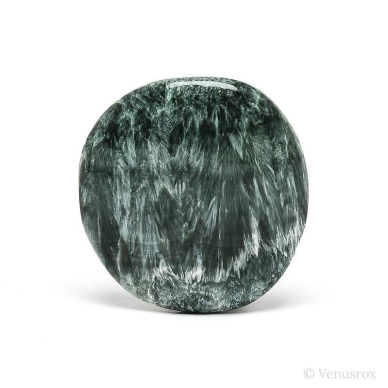 Seraphinite Polished Crystal from the Korshunovskoye Iron Scary Deposit, Irkutskaya Oblast, Siberia, Russia | Venusrox