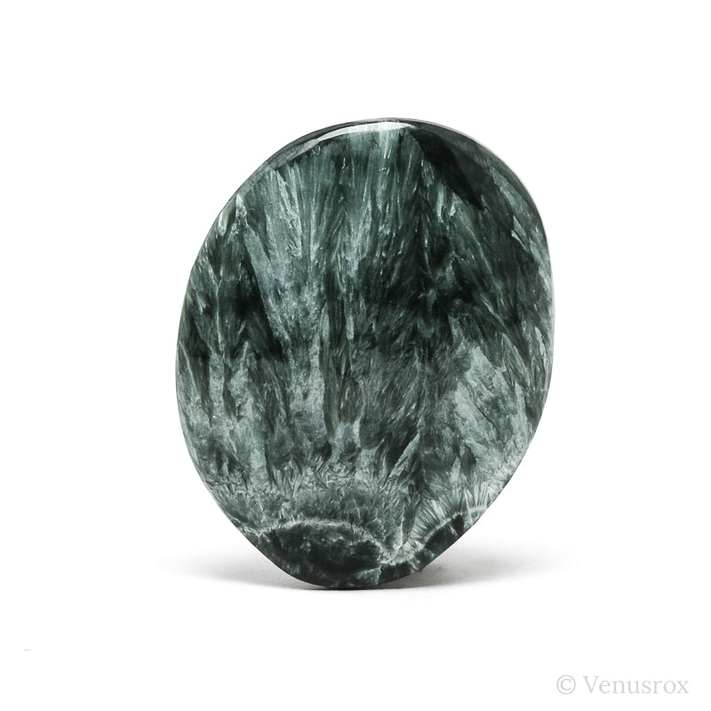 Seraphinite Polished Crystal from the Korshunovskoye Iron Scary Deposit, Irkutskaya Oblast, Siberia, Russia | Venusrox
