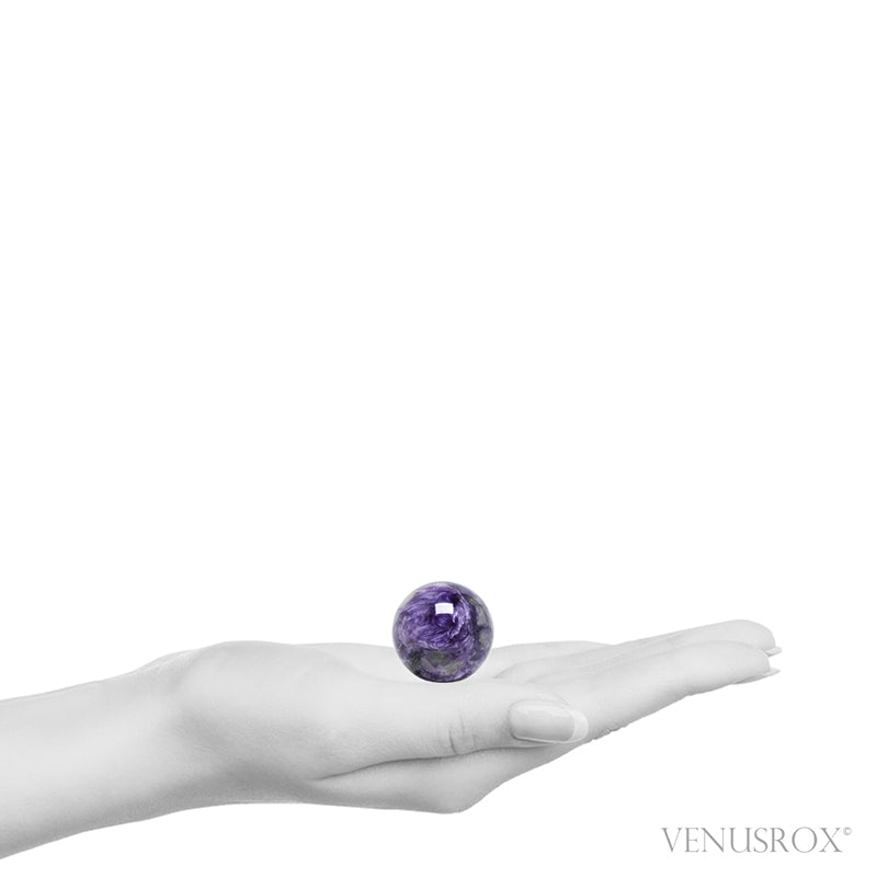 Charoite with Aegirine Polished Sphere from Sakha Republic, Siberia, Russia | Venusrox