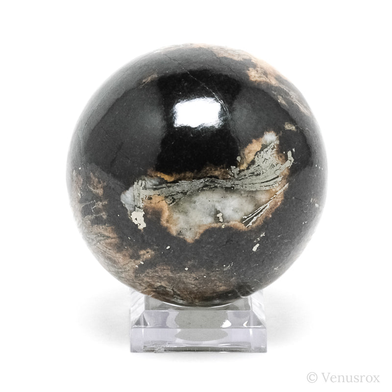 'Feather' Pyrite (Pyrite after Pyrrhotite Pseudomorph) Sphere from the Pfaffenberg Mine, Neudorf, Harzgerode, Harz, Saxony-Anhalt, Germany | Venusrox