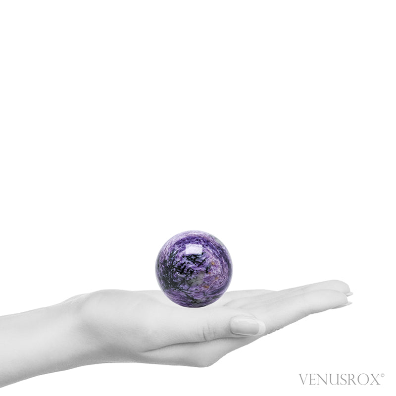 Charoite with Aegirine Polished Sphere from Sakha Republic, Siberia, Russia | Venusrox
