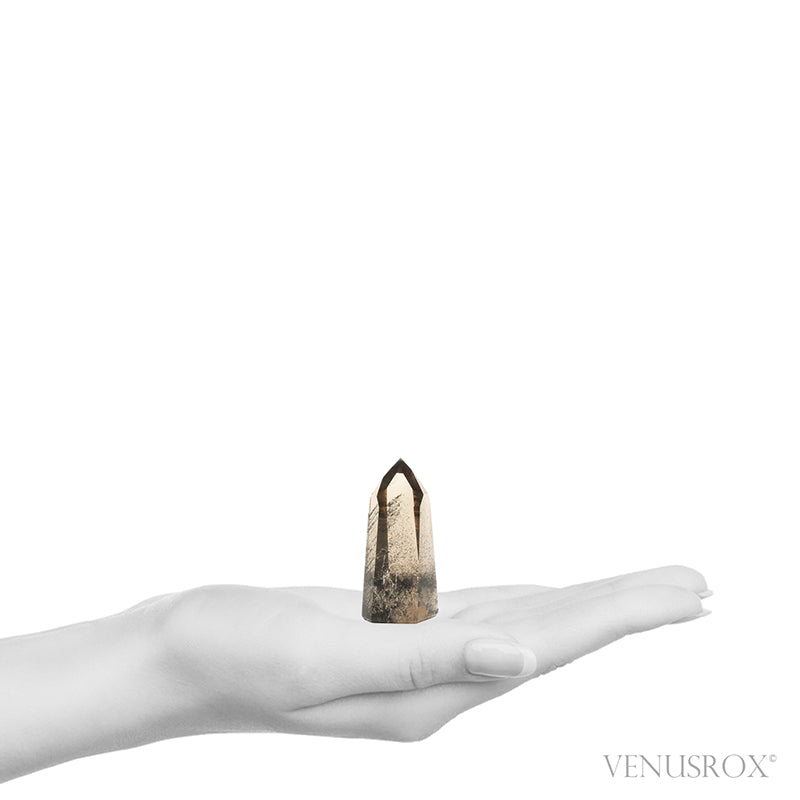 Smoky Phantom Lemurian Quartz Polished Point from Brazil | Venusrox