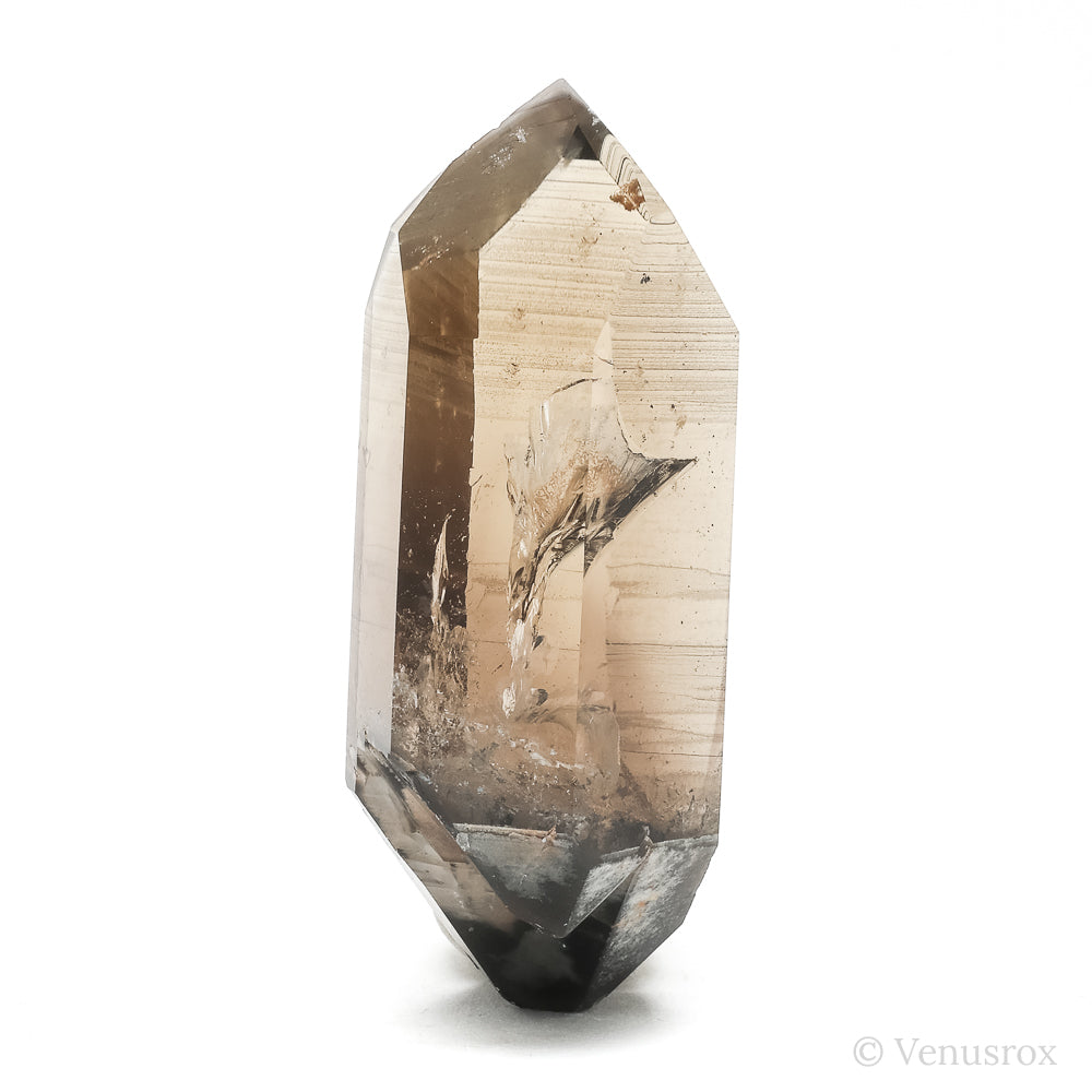 Smoky Phantom Lemurian Polished/Natural Double Terminated Point from Brazil | Venusrox