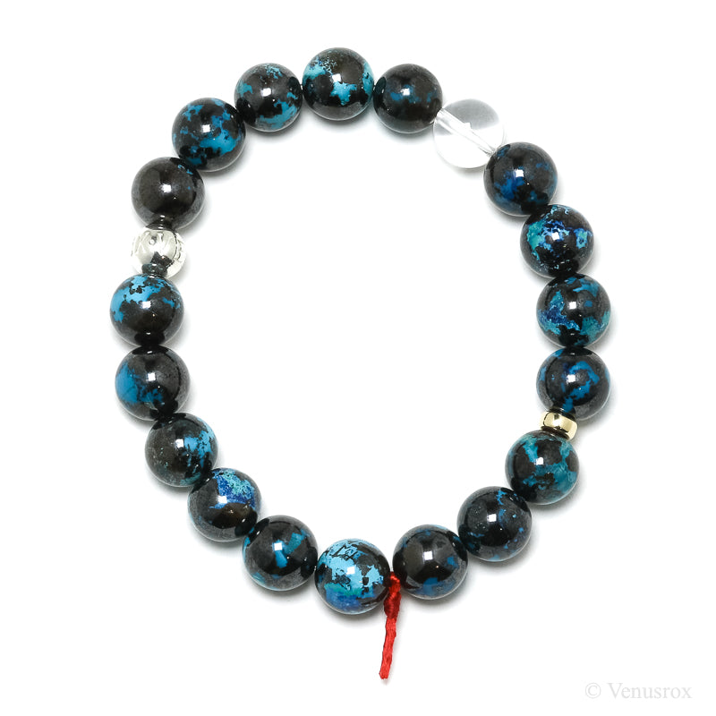 Chrysocolla with Malachite and Cuprite Bracelet from Peru | Venusrox