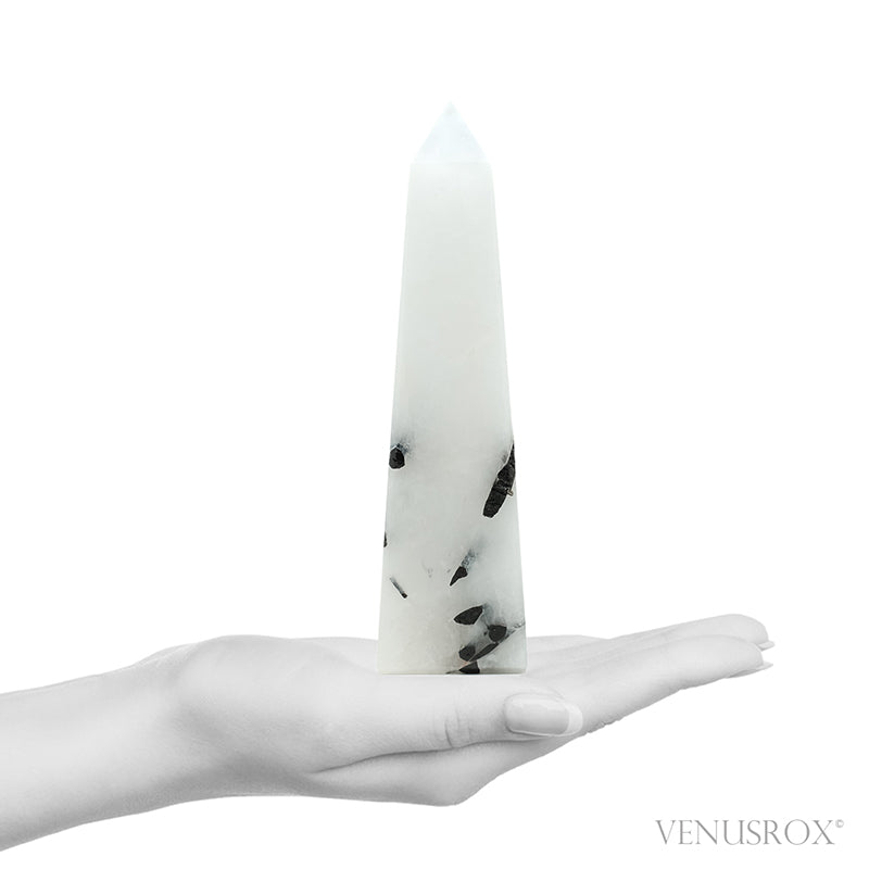 Tourmalinated Quartz Polished Point from Brazil | Venusrox