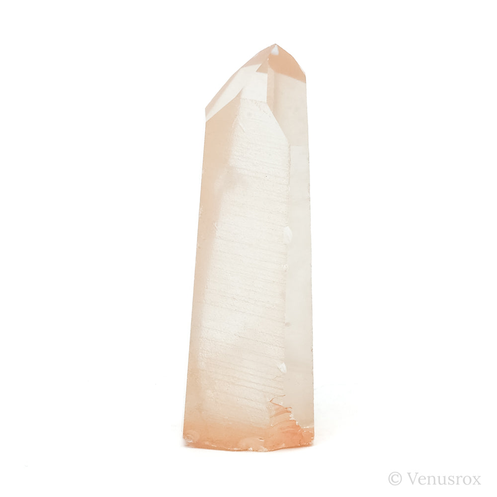 Tangerine Lemurian Quartz Part Polished/Part Natural Point from Brazil | Venusrox