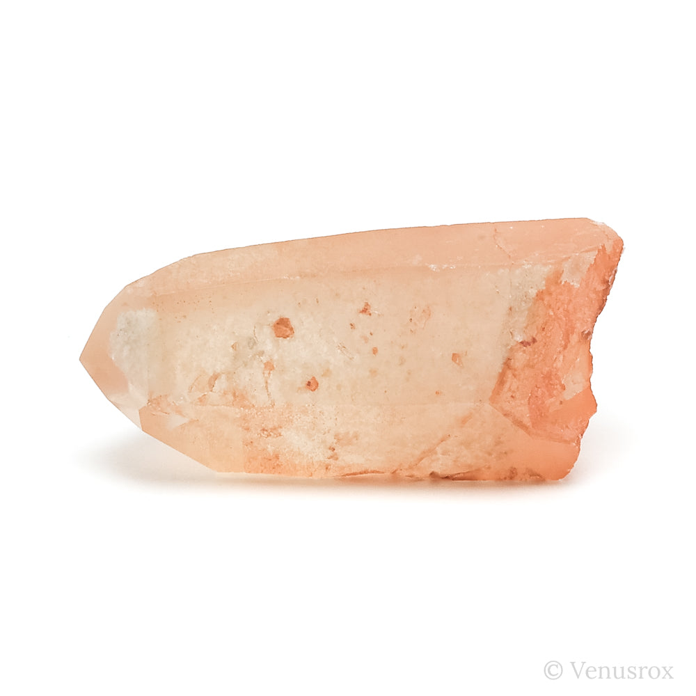 Tangerine Lemurian Quartz Part Polished/Part Natural Point from Brazil | Venusrox