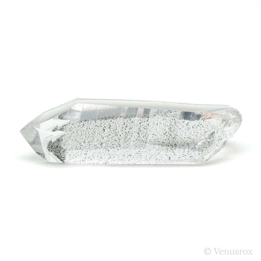 Black Phantom Lemurian Quartz Part Polished/Part Natural Point from Brazil | Venusrox
