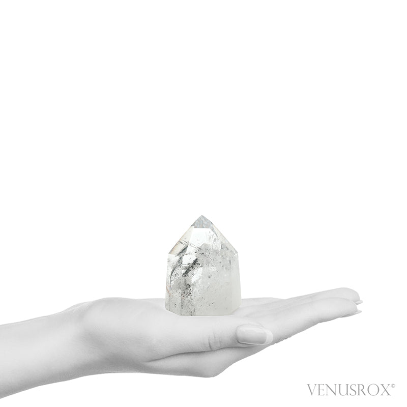 Black Phantom Quartz Polished Point from Brazil | Venusrox