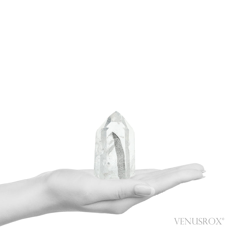 Black Phantom Quartz Polished Point from Brazil | Venusrox