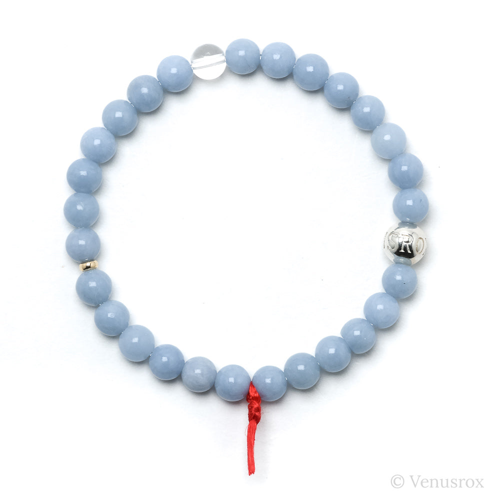 Angelite Bead Bracelet from Peru | Venusrox