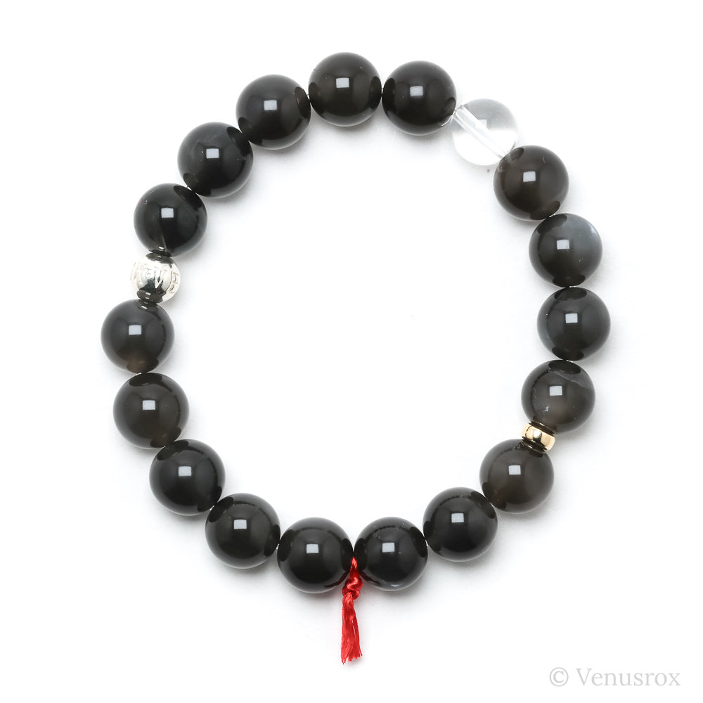 Black Moonstone Bead Bracelet from India | Venusrox