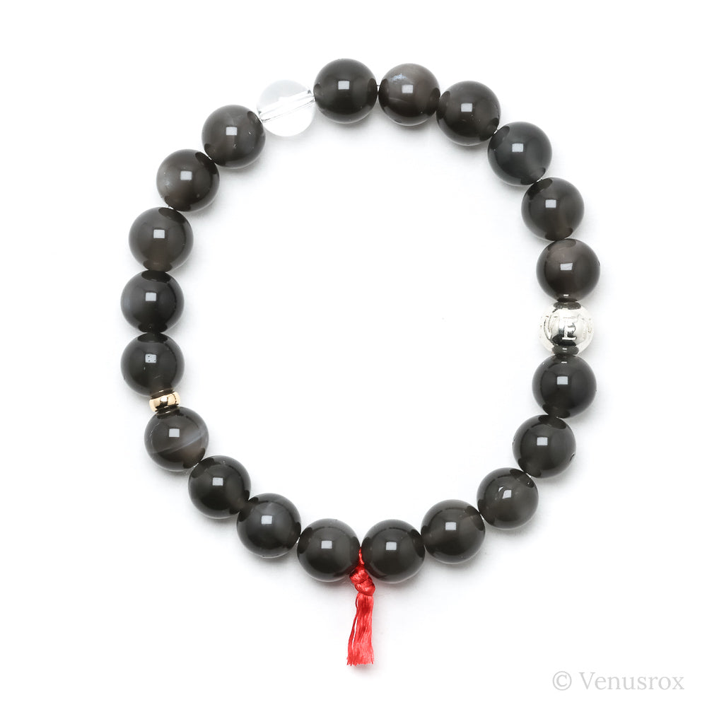 Black Moonstone Bead Bracelet from India | Venusrox