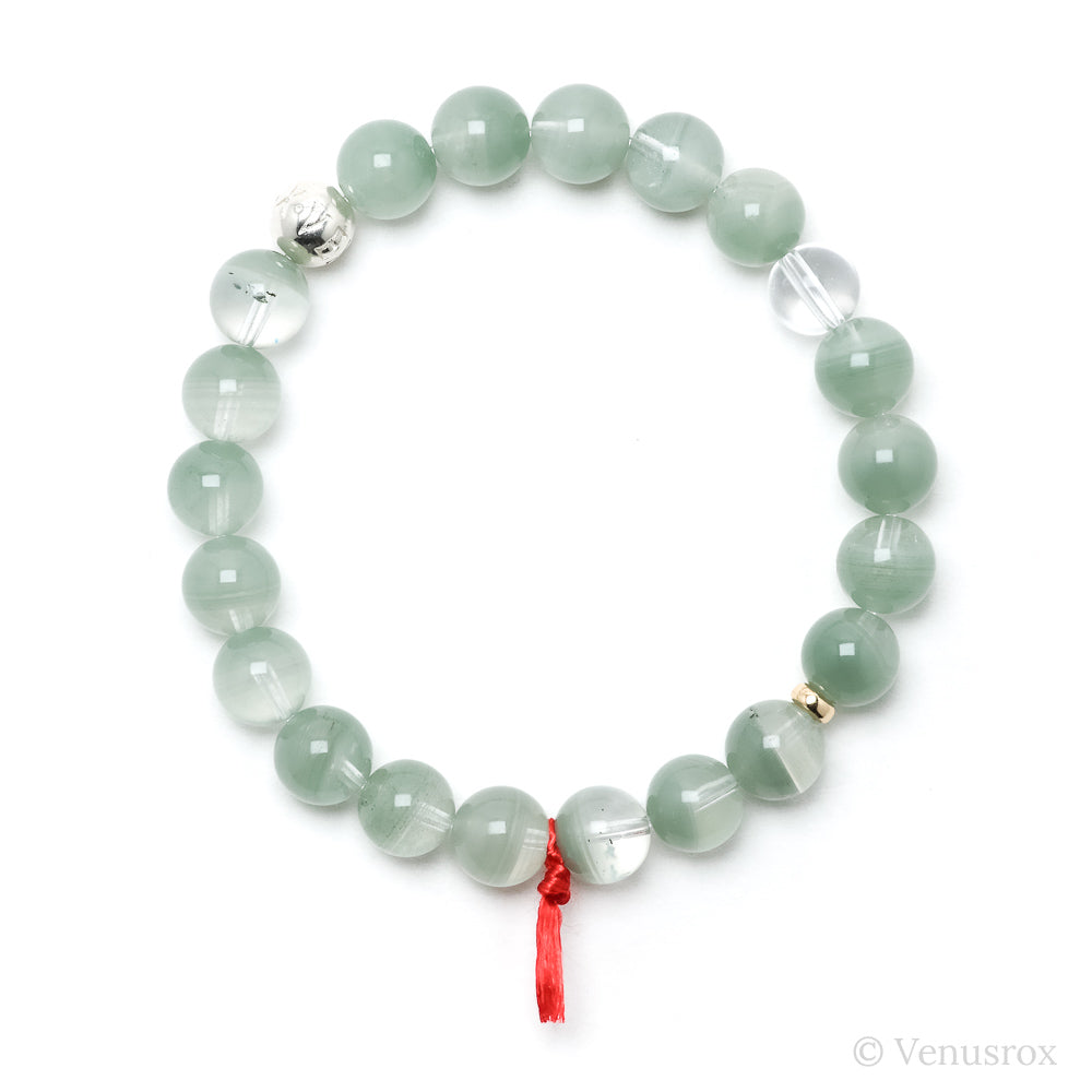 Chlorite Phantom Quartz Bead Bracelet from Brazil | Venusrox
