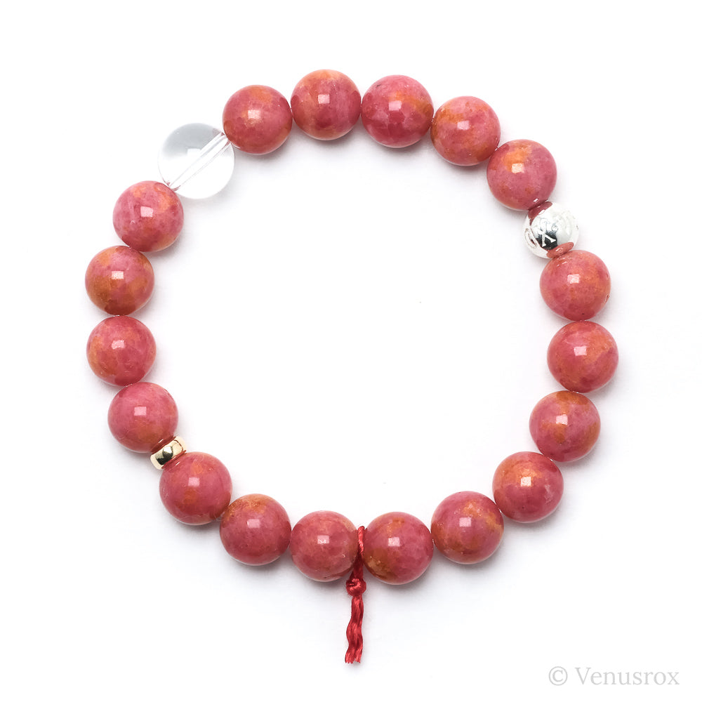Rhodonite Bead Bracelet from Brazil | Venusrox