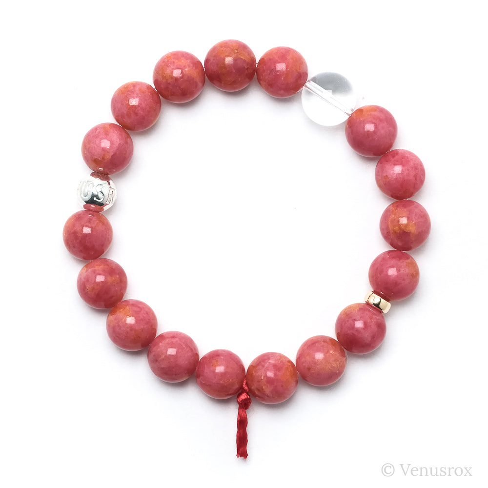 Rhodonite Bead Bracelet from Brazil | Venusrox