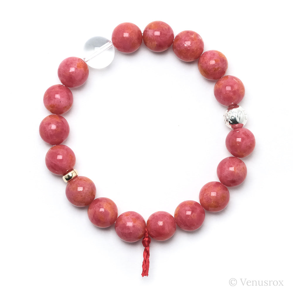 Rhodonite Bead Bracelet from Brazil | Venusrox