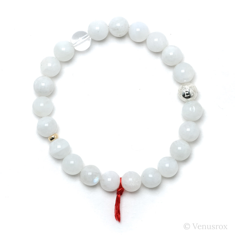 Rainbow Moonstone Bead Bracelet from India | Venusrox