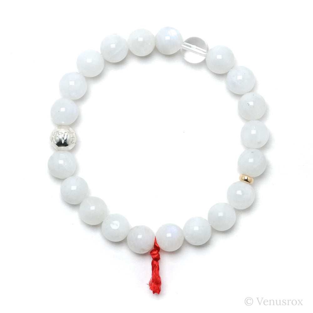 Rainbow Moonstone Bead Bracelet from India | Venusrox