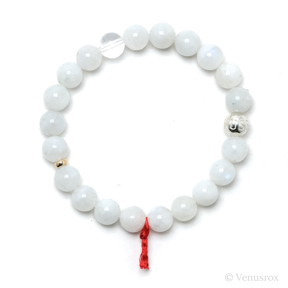 Rainbow Moonstone Bead Bracelet from India | Venusrox