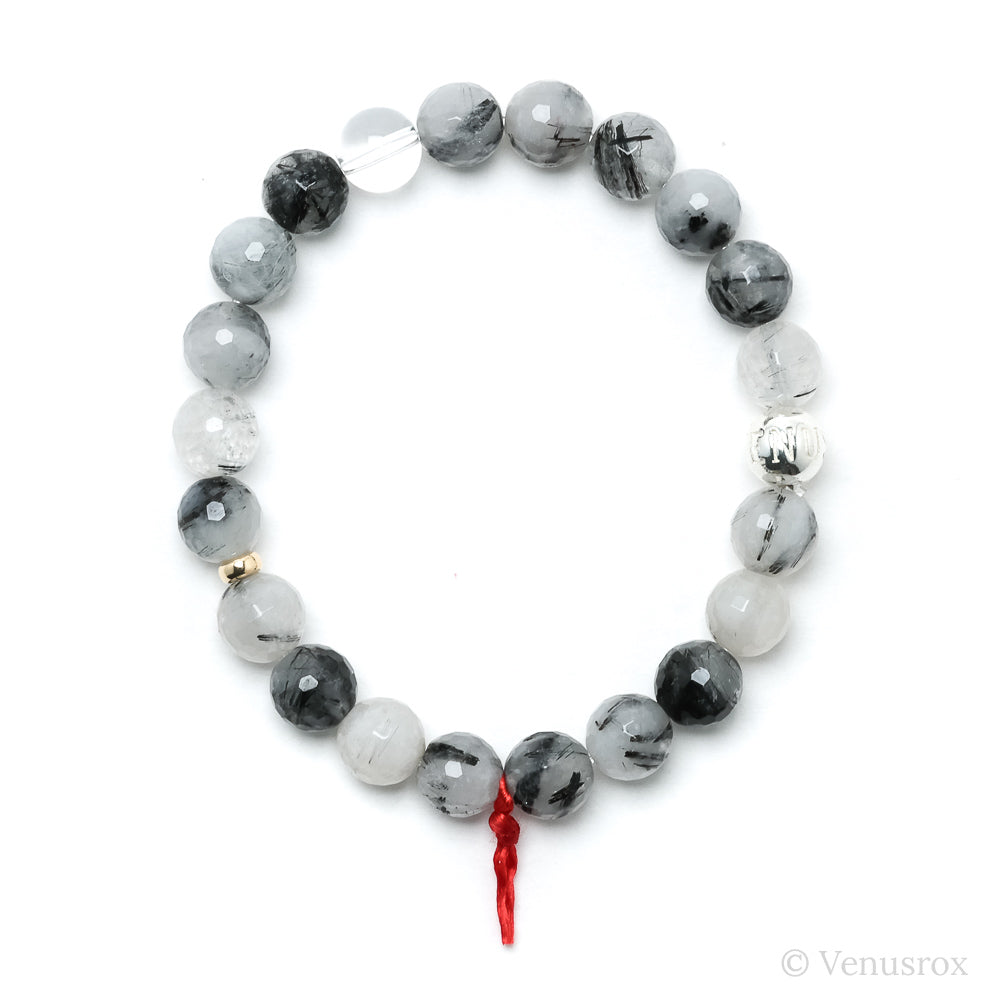Tourmalinated Quartz Bead Bracelet from Brazil | Venusrox