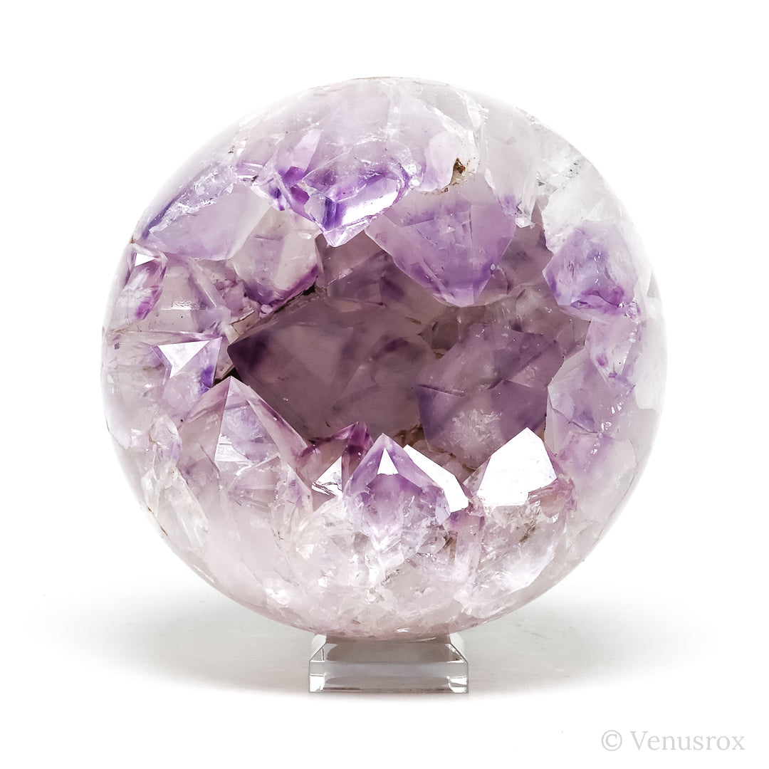 Amethyst with Clear Quartz & Agate Geode Sphere from Brazil | Venusrox