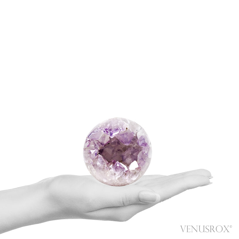 Amethyst with Clear Quartz & Agate Geode Sphere from Brazil | Venusrox