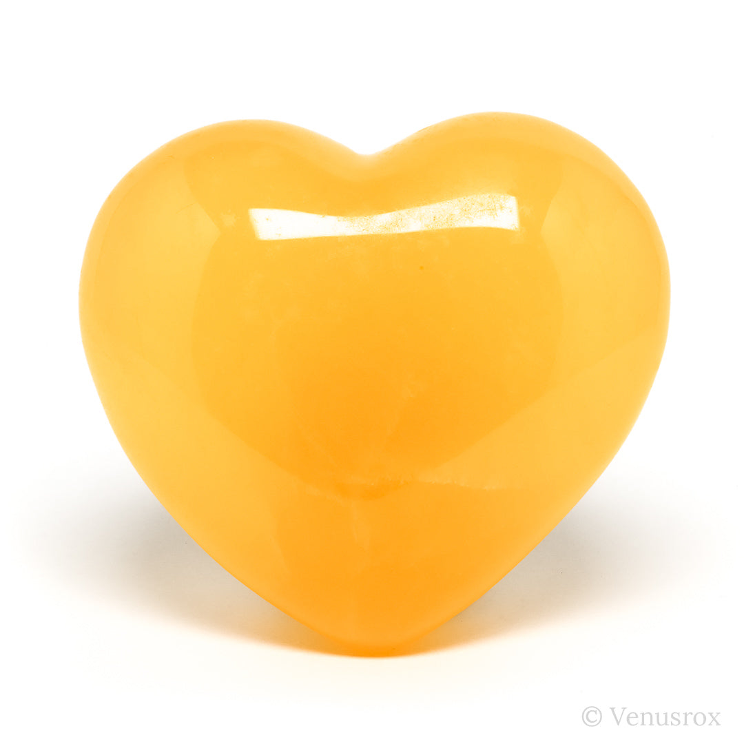 Orange Calcite Polished Heart from Utah, USA | Venusrox