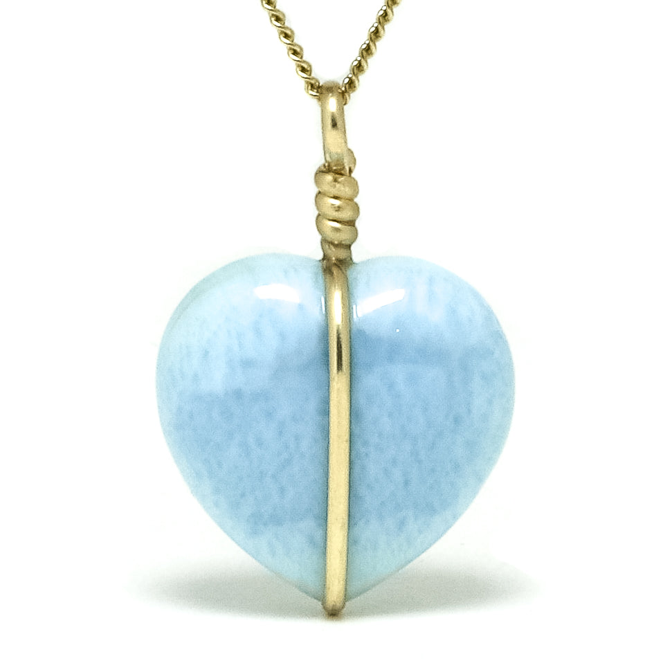 Larimar Polished Crystal Pendant from Dominican Republic, Caribbean Sea | Venusrox