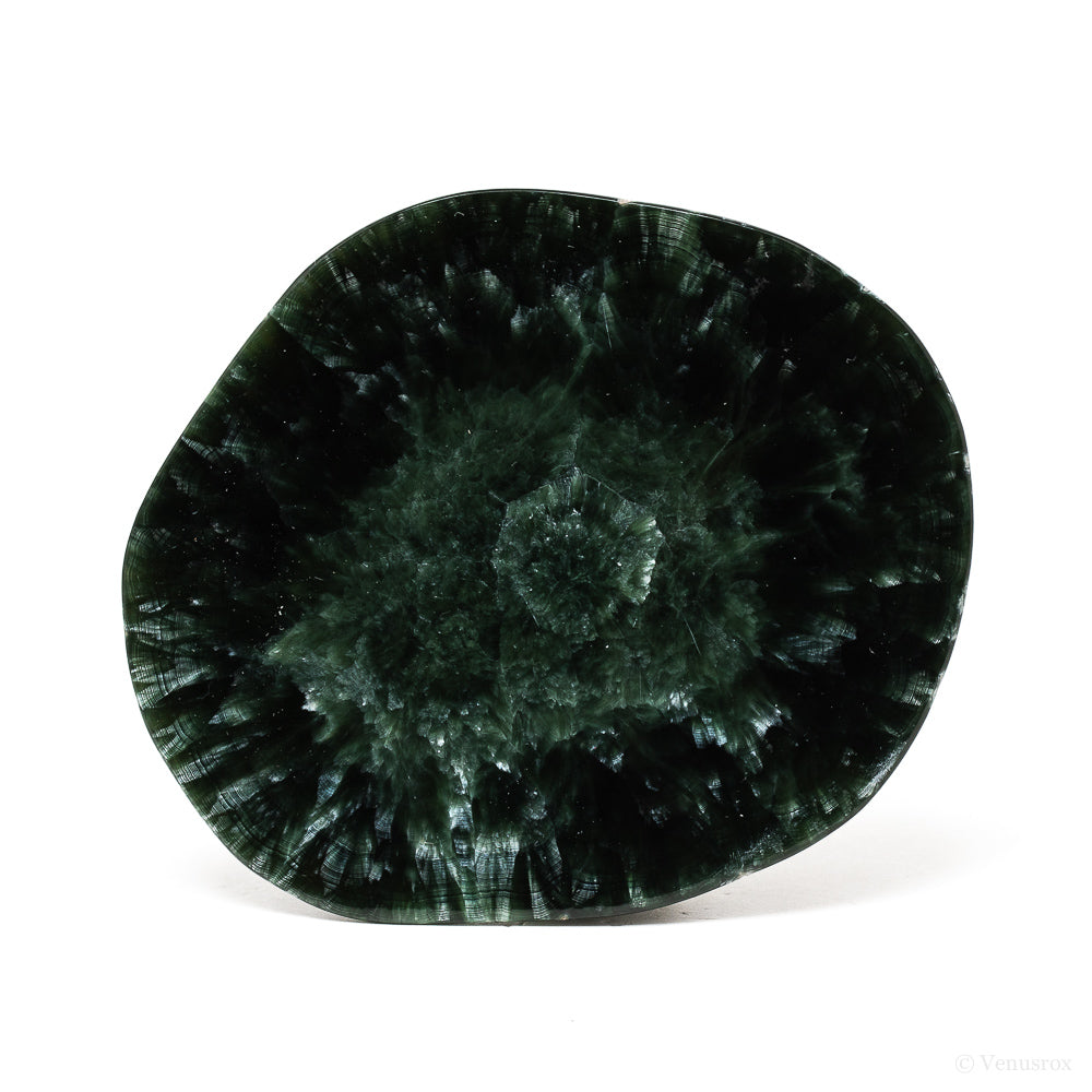 Seraphinite Polished Crystal from the Korshunovskoye Iron Scary Deposit, Irkutskaya Oblast, Siberia, Russia | Venusrox