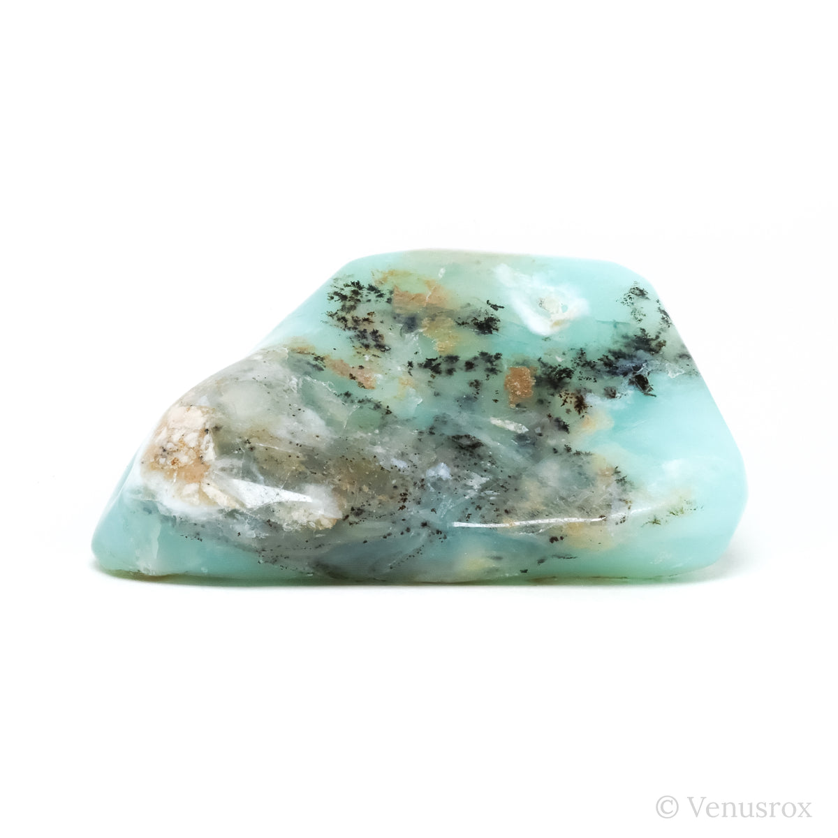 Blue Andean Opal Polished Crystal from the Acari Mine, Caraveli Province, Arequipa Department, Peru | Venusrox