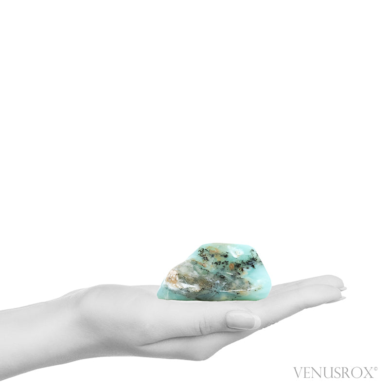 Blue Andean Opal Polished Crystal from the Acari Mine, Caraveli Province, Arequipa Department, Peru | Venusrox