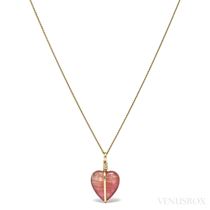 Pink Tourmaline Heart Pendant from Brazil | Venusrox