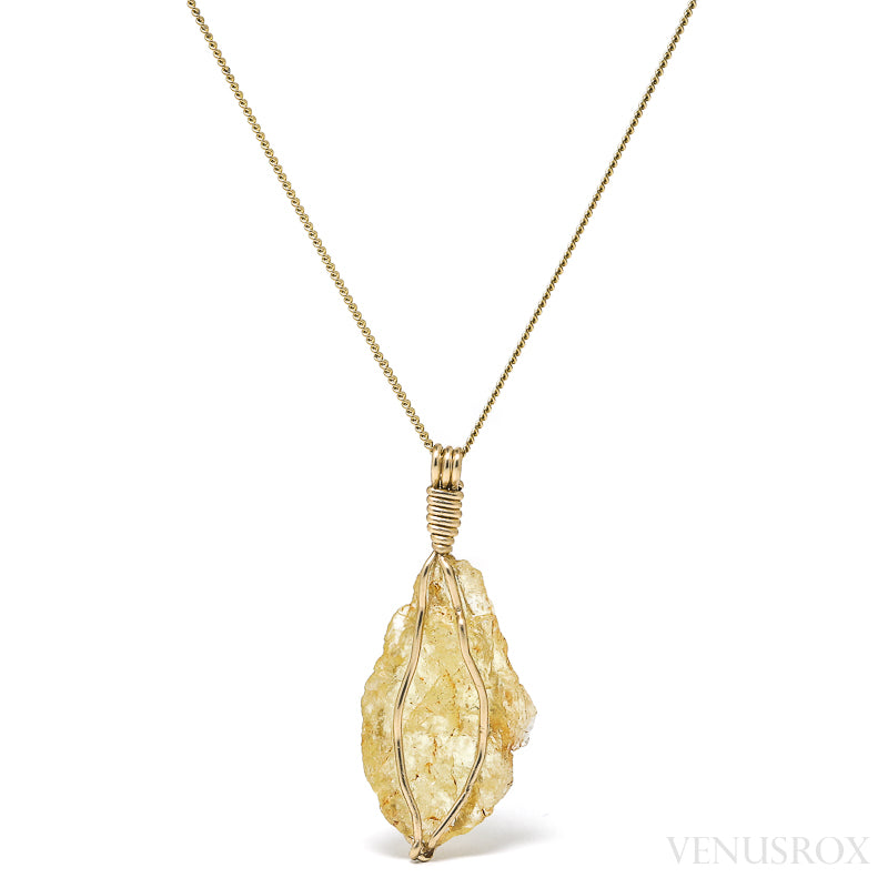 Yellow Danburite Crystal Pendant from Tanzania | Venusrox