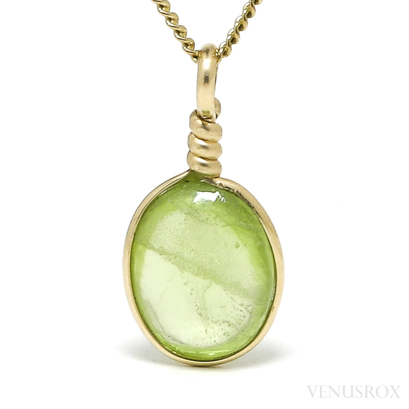 Peridot Polished Crystal Pendant from the Kaghan Valley, Pakistan | Venusrox