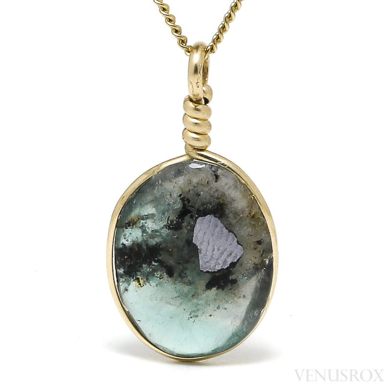 Fluorite/Galena Polished Crystal Pendant from Diana Maria Mine, England