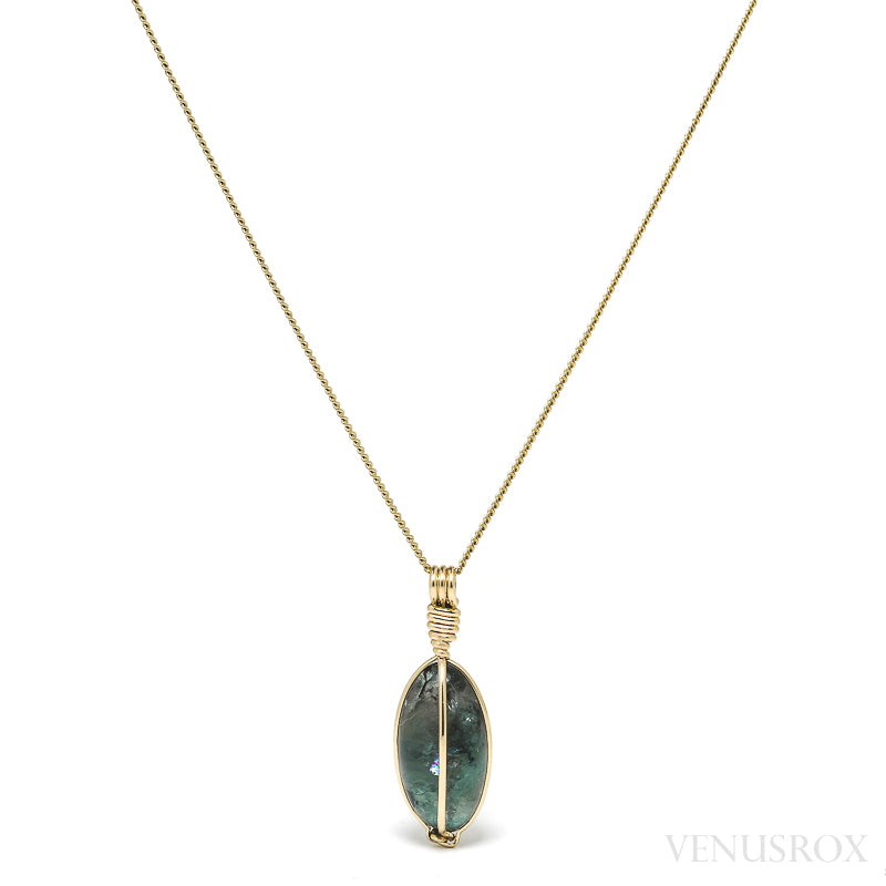 Fluorite/Galena Polished Crystal Pendant from Diana Maria Mine, England | Venusrox