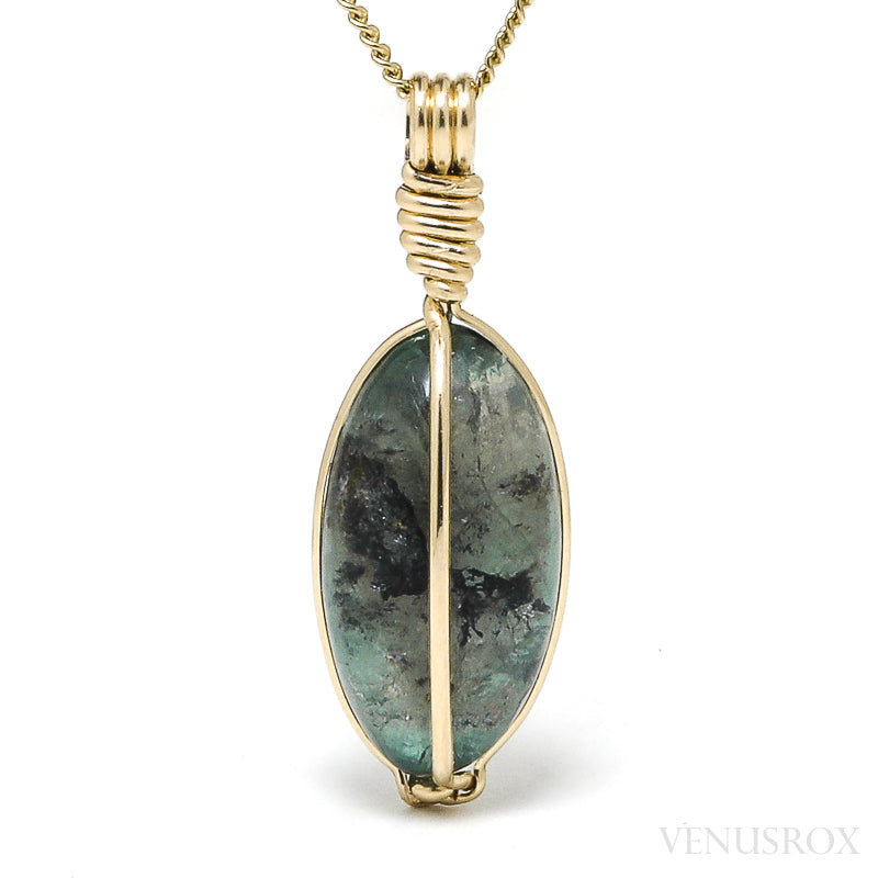 Fluorite/Galena Polished Crystal Pendant from Diana Maria Mine, England | Venusrox