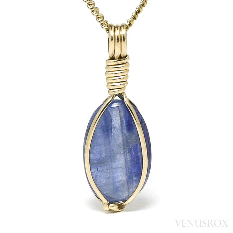 Blue Kyanite Polished Crystal Pendant from Nepal | Venusrox